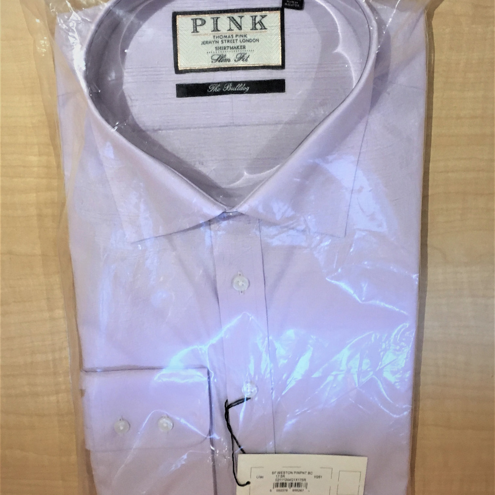 Thomas Pink Weston Pinpoint Solid Slim Fit Dress